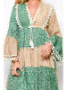 Tarifa Sukienka w kolorze beżowo-zielonym