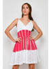 Tarifa Kleid in Weiß/ Rot