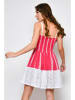 Tarifa Kleid in Weiß/ Rot