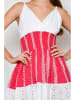 Tarifa Kleid in Weiß/ Rot
