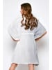 Tarifa Kaftan in Weiß/ Grau