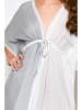Tarifa Kaftan in Weiß/ Grau