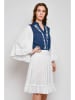 Tarifa Kleid in Blau/ Weiß