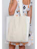 Tarifa Schultertasche in Weiß/ Beige - (B)35 x (H)40 cm