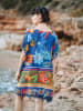 Isla Bonita by SIGRIS Kaftan in Blau/ Bunt
