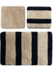 Elizabed 3-delige set: badmatten beige/zwart