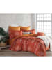 Elizabed Renforcé beddengoedset "Talas" oranje/wit