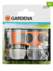 Gardena 2tlg. Schlauchverbinder-Set in Schwarz/ Orange 13 mm (1/2") und 15 mm (5/8")