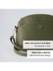 CXL by Christian Lacroix Leder-Umhängetasche "Malesherbes" in Khaki - (B)23 x (H)17 x (T)7 cm