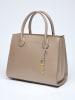 CXL by Christian Lacroix Leder-Henkeltasche "Montaigne" in Beige - (B)31 x (H)26 x (T)15 cm