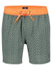 NEW ZEALAND AUCKLAND Badeshorts "Te Ko Utu" in Khaki/ Orange