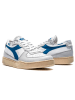Diadora Leder-Sneakers in Weiß/ Grau/ Blau