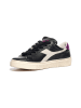 Diadora Leder-Sneakers in Schwarz/ Lila/ Creme