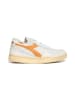 Diadora Leder-Sneakers  in Weiß/ Orange