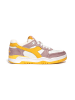 Diadora Skórzane sneakersy w kolorze pomarańczowo-fioletowo-białym