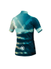 ENDURA Koszulka kolarska "Virtual Texture" w kolorze turkusowo-granatowym