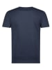 Geographical Norway Shirt "Jolem" donkerblauw/lichtgrijs/rood