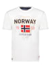 Geographical Norway Koszulka "Juitre" w kolorze białym