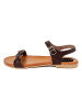 Studio 88 Skórzane sandały w kolorze brązowym