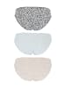 COTONELLA 3er-Set: Slips in Schwarz/ Hellblau/ Beige