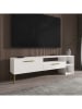 Scandinavia Concept TV-meubel "Parion" wit/goudkleurig - (B)150 x (H)47 x (D)35 cm