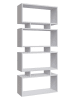 Scandinavia Concept Bücherregal "Langdon" in Weiß - (B)72 x (H)161 x (T)25 cm