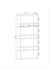 Scandinavia Concept Boekenkast "Langdon" wit - (B)72 x (H)161 x (D)25 cm