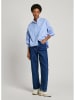 Pepe Jeans Bluse in Hellblau/ Weiß