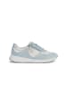 Geox Leder-Sneakers "Bulmya" in Weiß/ Hellblau/ Silber