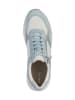 Geox Leder-Sneakers "Bulmya" in Weiß/ Hellblau/ Silber