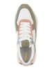 Geox Sneakersy "Amabel" w kolorze oliwkowo-jasnoróżowym