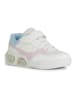 Geox Sneakers "Lights - Illuminus" wit/lichtblauw/lichtroze