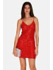 ASSUILI Paillettenkleid in Rot