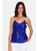 ASSUILI Paillettentop in Blau