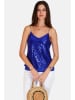 ASSUILI Paillettentop in Blau