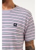 Garcia Shirt in Dunkelblau/ Pink/ Weiß