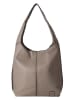 FREDs BRUDER Leder-Schultertasche in Taupe - (B)40 x (H)33 x (T)10 cm