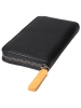 FREDs BRUDER Skórzany portfel "Nastally" w kolorze czarnym - 19 x 10 x 2,5 cm