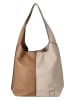 FREDs BRUDER Leder-Schultertasche in Hellbraun/ Beige - (B)37 x (H)24 x (T)10 cm