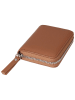 FREDs BRUDER Skórzany portfel "Nugget" w kolorze jasnobrązowym - 10 x 8 x 1,5 cm