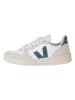 Veja Skórzane sneakersy "V 10" w kolorze biało-beżowo-zielonym