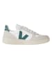 Veja Leren sneakers "V 10" wit/beige/groen