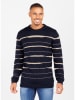 KEY LARGO Pullover "Sector" in Dunkelblau/ Sand