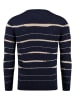 KEY LARGO Pullover "Sector" in Dunkelblau/ Sand