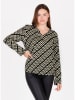 KEY LARGO Bluse "Greece" in Creme/ Schwarz