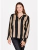 KEY LARGO Bluse "Referee" in Schwarz/ Beige