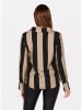KEY LARGO Bluse "Referee" in Schwarz/ Beige
