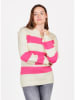 KEY LARGO Pullover "Holly" in Creme/ Pink