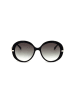 Karl Lagerfeld Damen-Sonnenbrille in Schwarz-Gold/ Grau