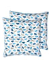 IHR Poduszka w kolorze niebiesko-białym do siedzenia - 45 x 45 cm